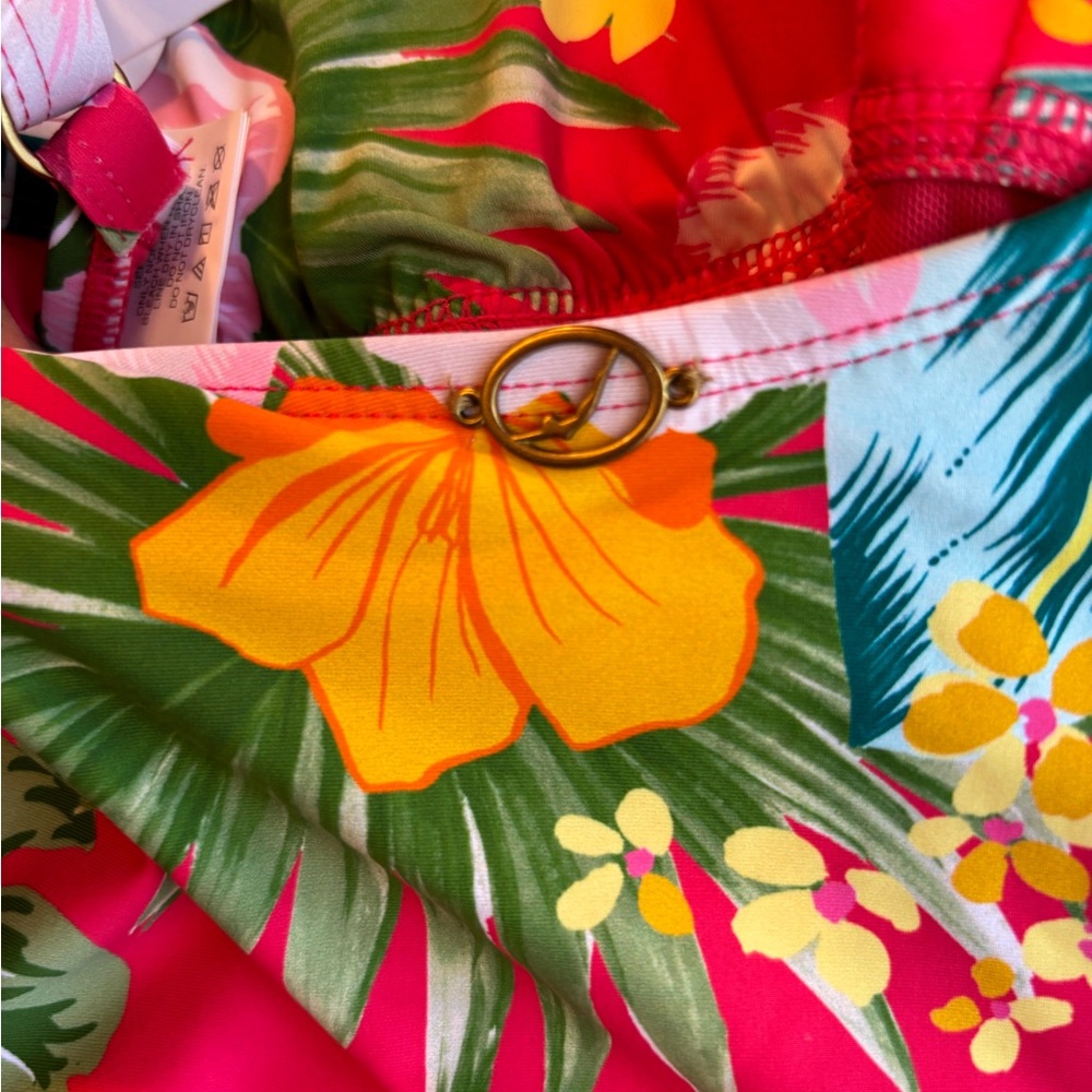 Jantzen Pink Tropical Floral Swimdress - Picture 8 of 11